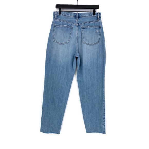 UNIQLO Peg Top High Rise Damaged Jeans Blue Denim 29 - Picture 9 of 11